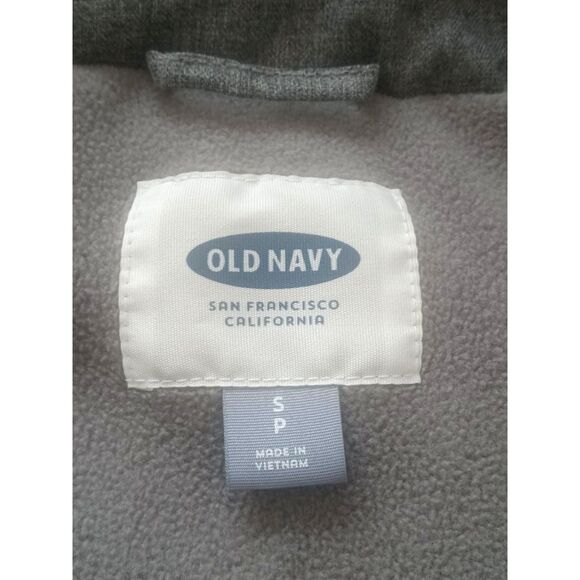 Old Navy Small Gray Fleece Puffer Jacket - Picture 7 of 7